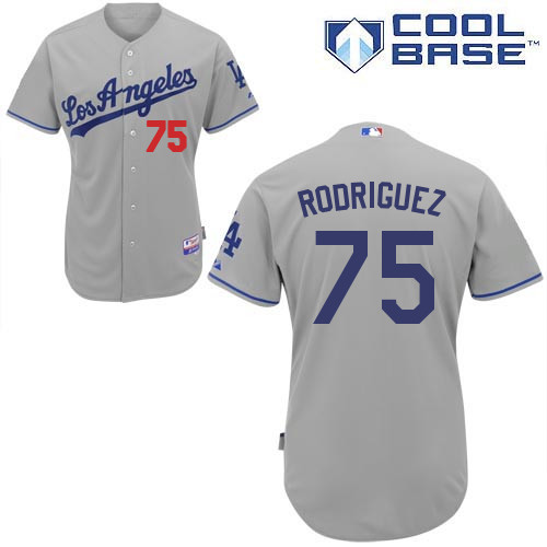 Paco Rodriguez #75 Youth Baseball Jersey-L A Dodgers Authentic Road Gray Cool Base MLB Jersey